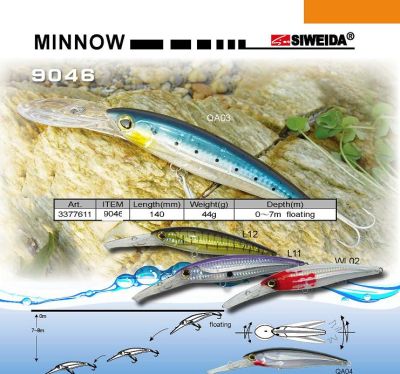 Воблер SIWEIDA MINNOW-9046