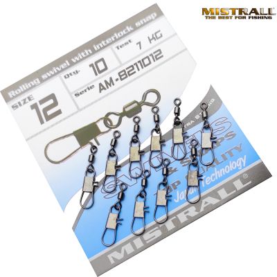 ВИРБЕЛИ MISTRALL INTERLOCK SNAP № 12 - 10бр/8211012