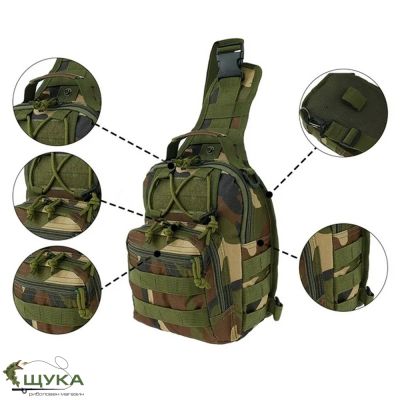 ВОДОУСТОЙЧИВА МАЛКА ТАКТИЧЕСКА ЧАНТА ТЪМЕН КАМУФЛАЖ